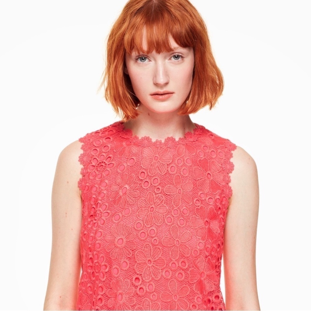 Kate Spade Shore Thing Lace Shift Dress in Peach Sherbet Size 4 - Picture 10 of 10